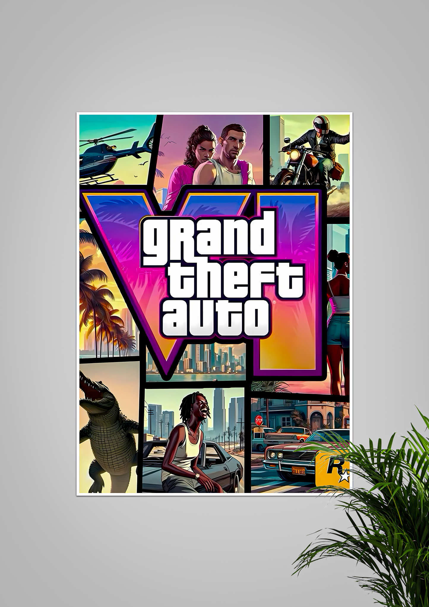 GTA VI | Game Poster | A4 Size